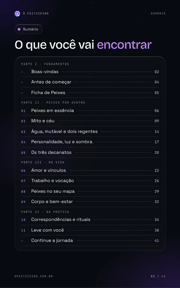 Página 3 do e-book: Sumário