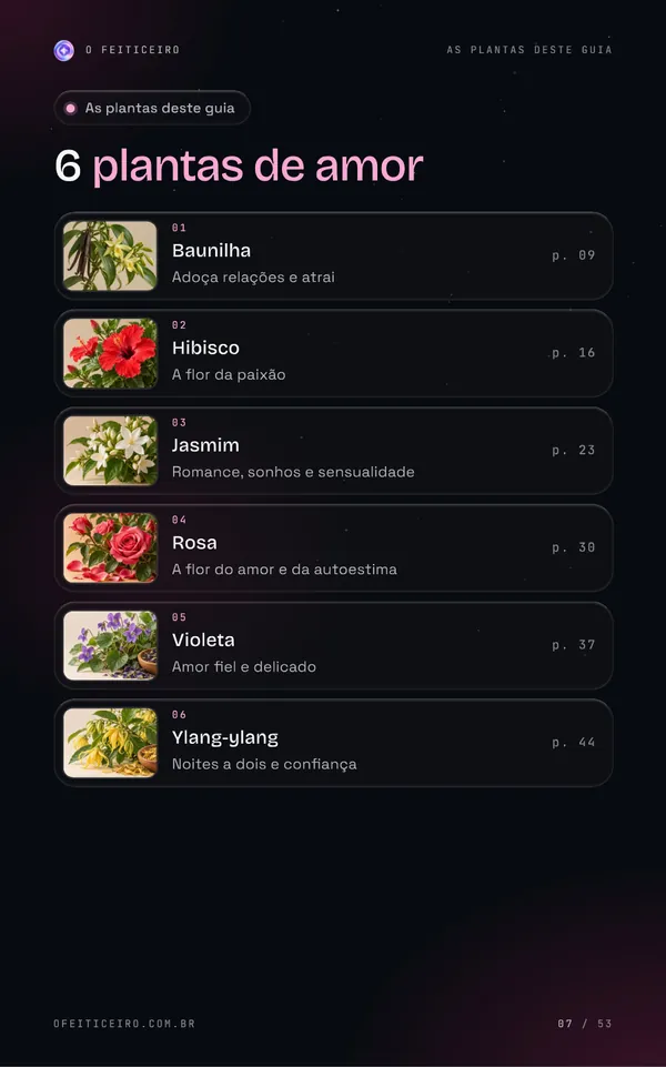 Página 7 do e-book: As plantas deste guia