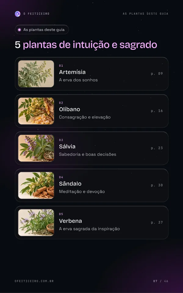 Página 7 do e-book: As plantas deste guia