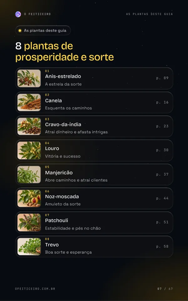 Página 7 do e-book: As plantas deste guia